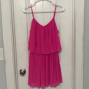Bright pink dress with adjustable straps
